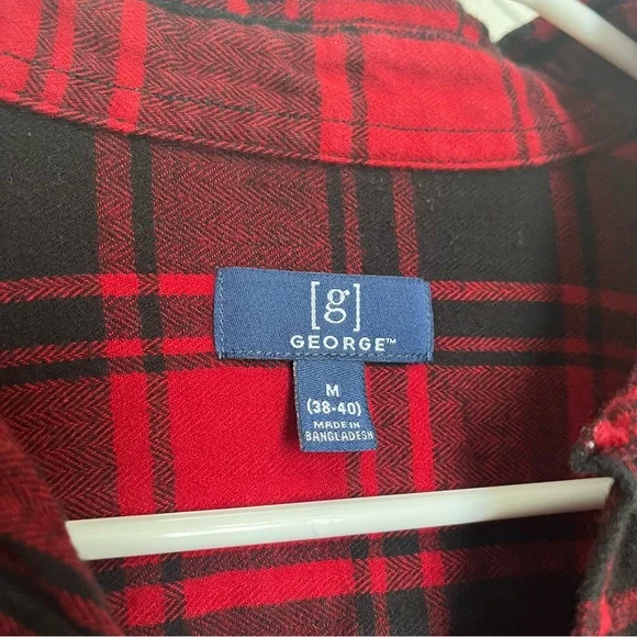 Red Plaid Flannel Shirt (Box C) - Picture 3 of 5